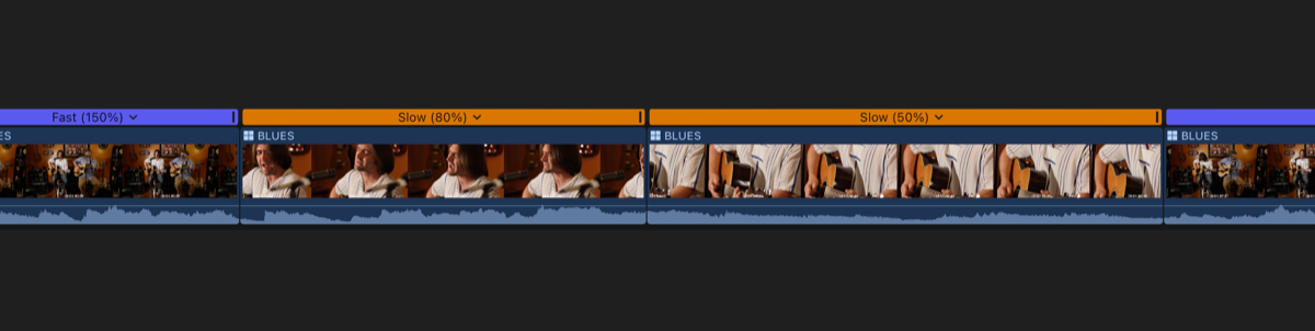 Constant-speed retiming in Final Cut Pro