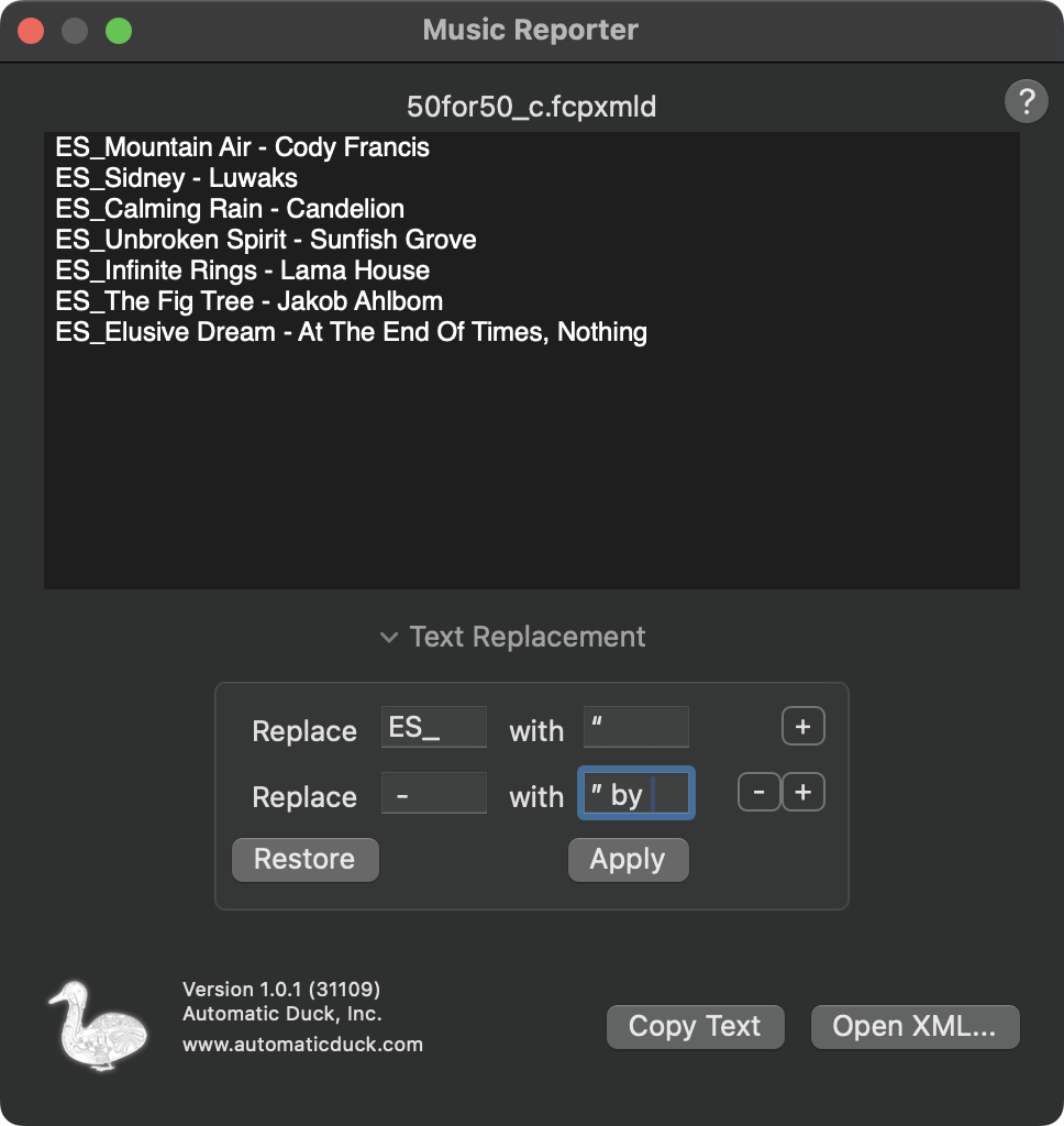 Creating a text replacement rule