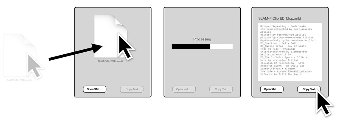 Exporting or dragging XML into Music Reporter